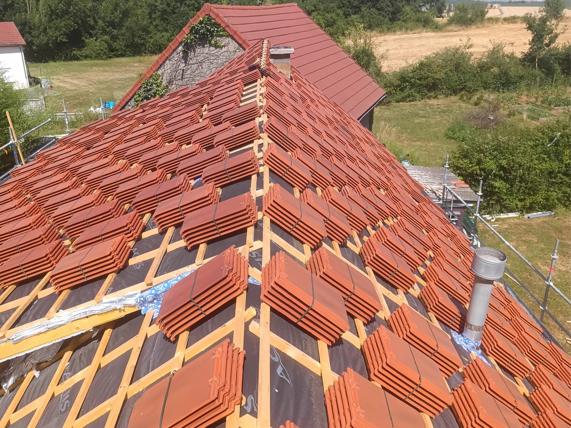 Toiture chêneau avant Allier