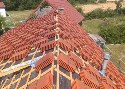 Toiture avec chêneau avant rénovation